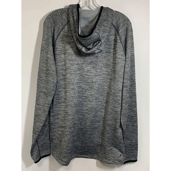 Old Navy Mens Sweatshirt Activewear Hooded Quarter Zip Gray Large - Picture 7 of 8